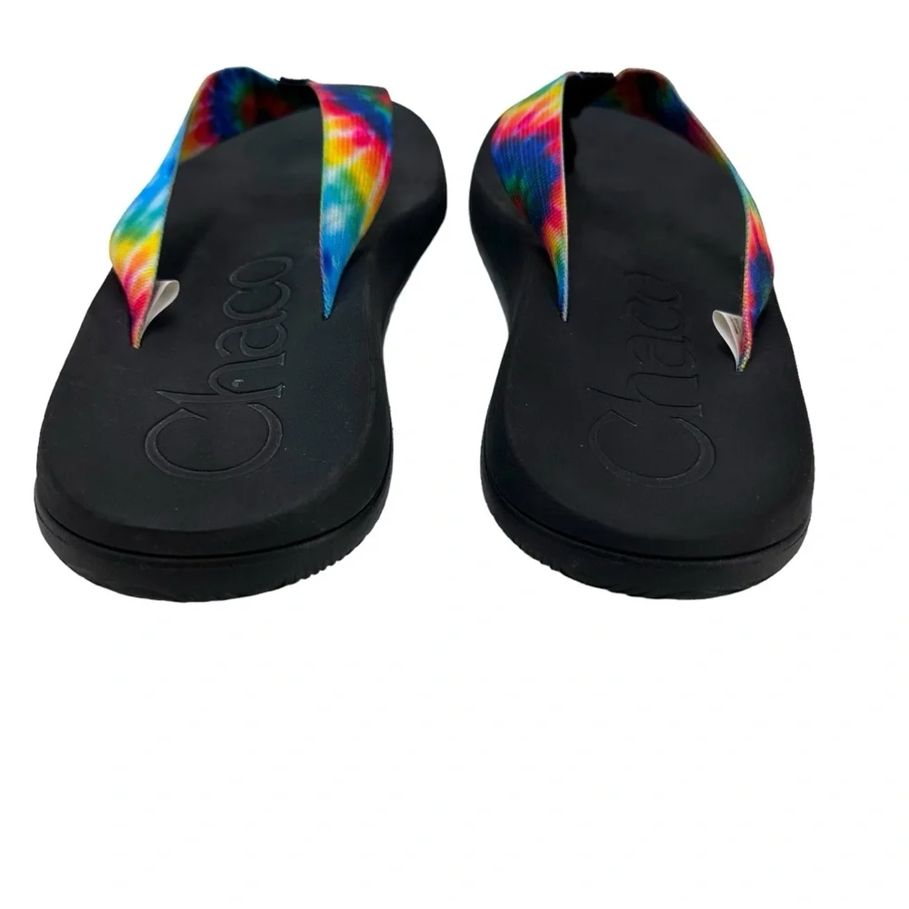 Chaco Chillos Mens Size 13 Flip Flops Tie Dye‎ Sandals Sport Thongs Rainbow